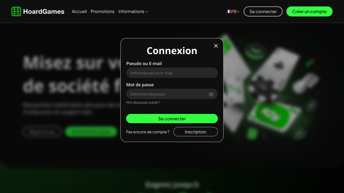 Page de connexion utilisateur