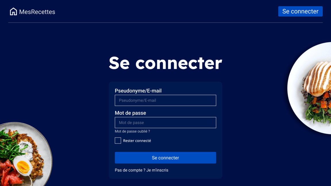 Page de connexion utilisateur