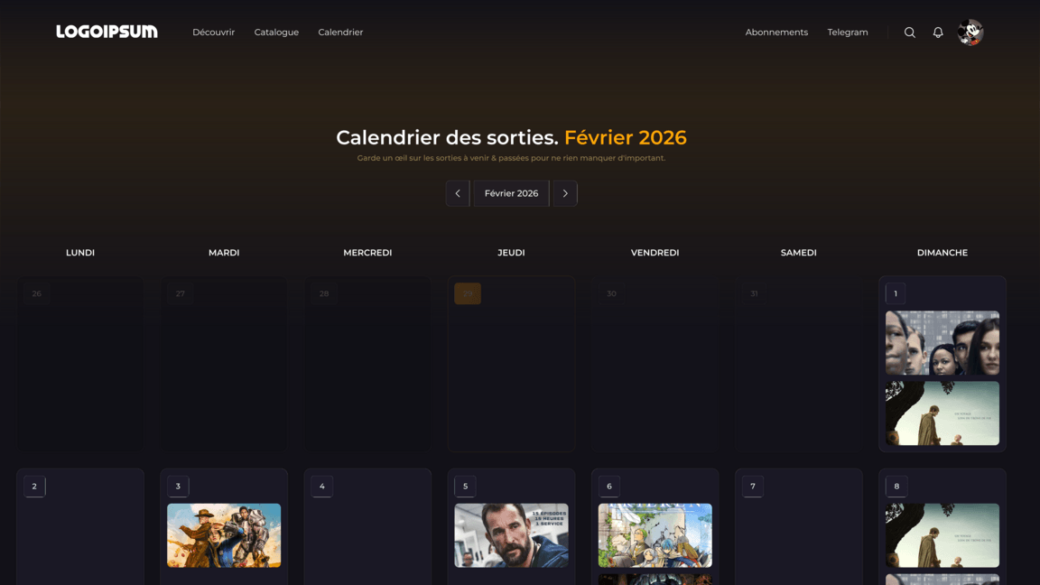 Calendar of series releases