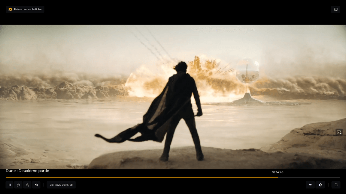 Video player with controls and source selection